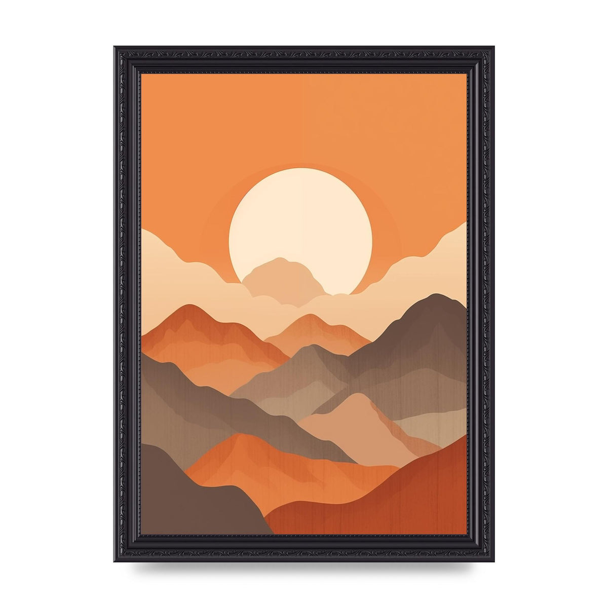 Sunset Mountains Boho Riso Print