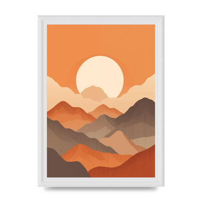 Sunset Mountains Boho Riso Print