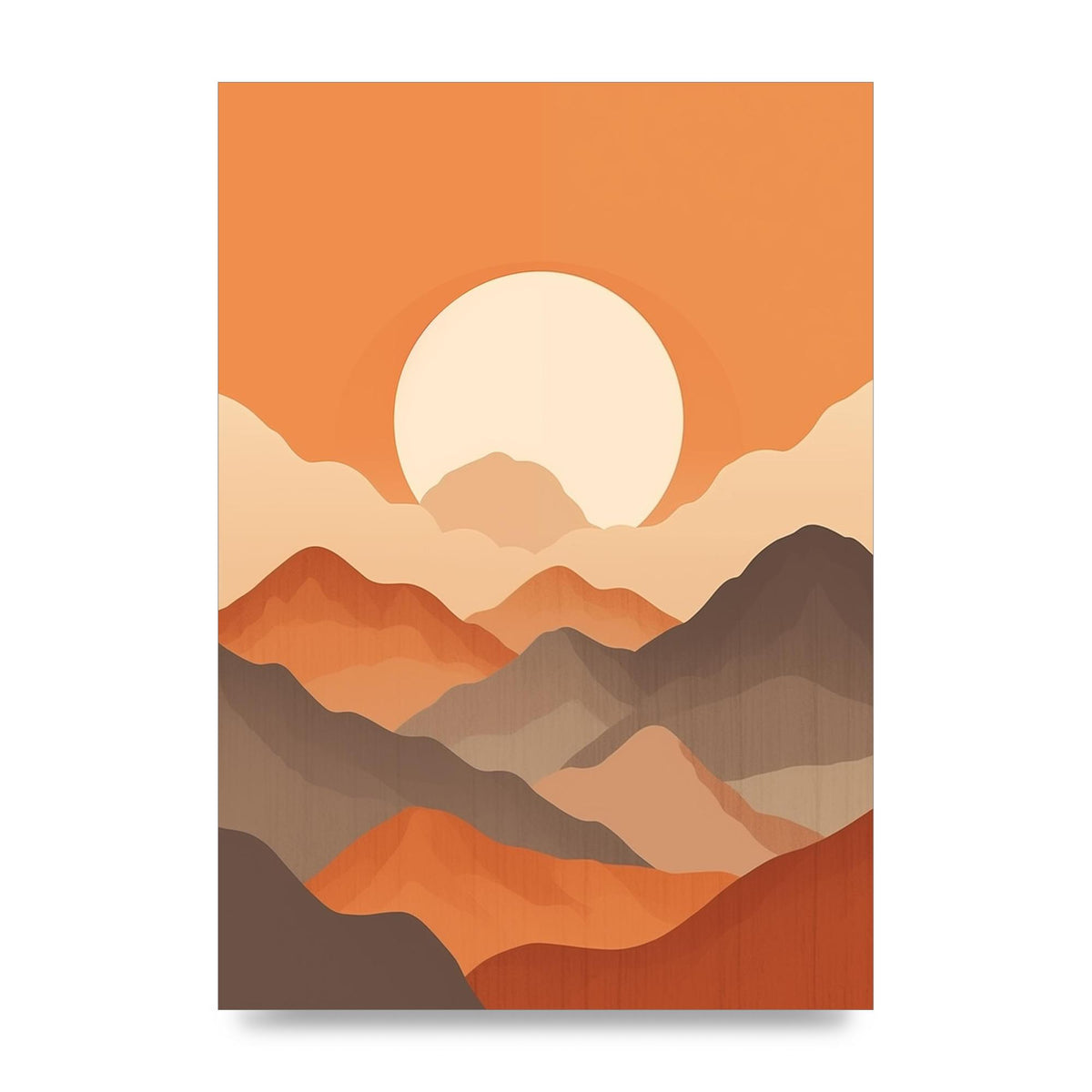 Sunset Mountains Boho Riso Print