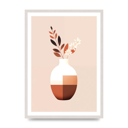 Boho Vase Simplicity Clean Riso Print