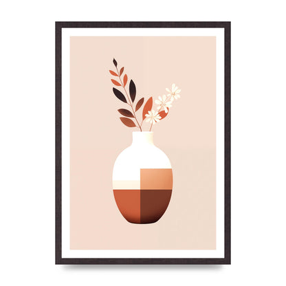 Boho Vase Simplicity Clean Riso Print