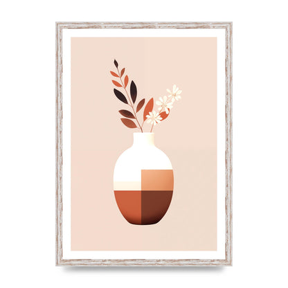 Boho Vase Simplicity Clean Riso Print