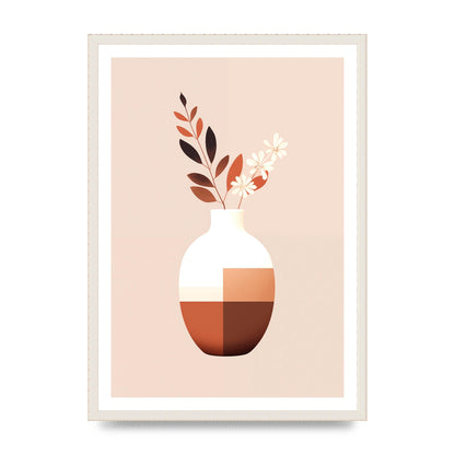 Boho Vase Simplicity Clean Riso Print