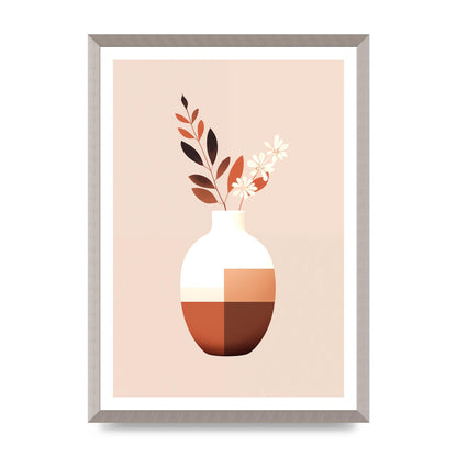 Boho Vase Simplicity Clean Riso Print