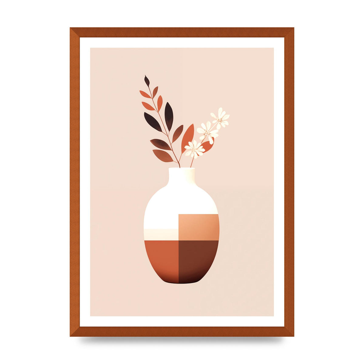 Boho Vase Simplicity Clean Riso Print