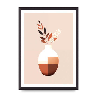 Boho Vase Simplicity Clean Riso Print