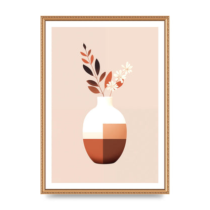 Boho Vase Simplicity Clean Riso Print
