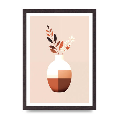Boho Vase Simplicity Clean Riso Print