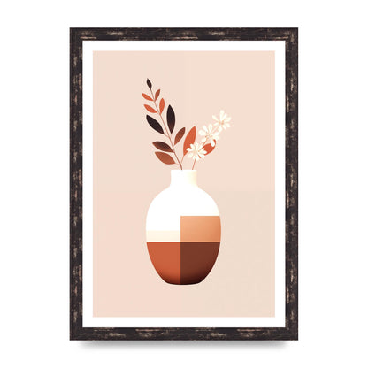 Boho Vase Simplicity Clean Riso Print