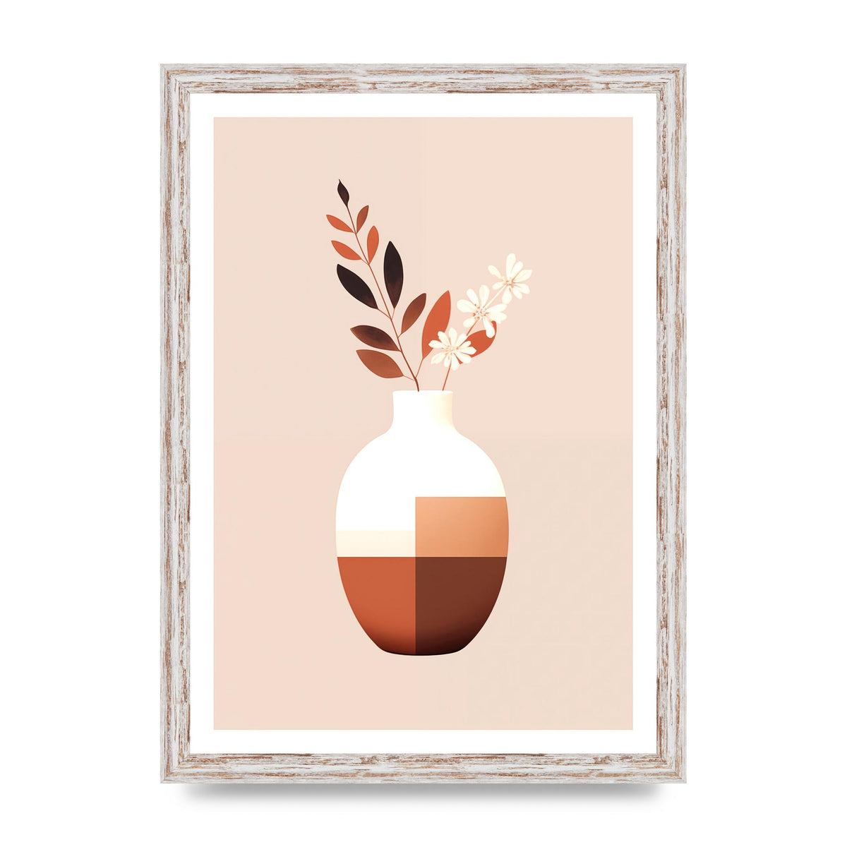 Boho Vase Simplicity Clean Riso Print