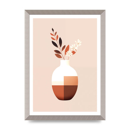 Boho Vase Simplicity Clean Riso Print