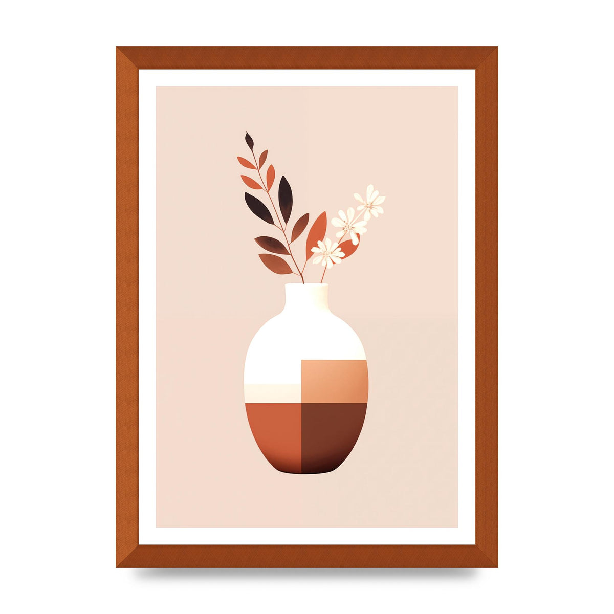 Boho Vase Simplicity Clean Riso Print