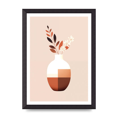 Boho Vase Simplicity Clean Riso Print