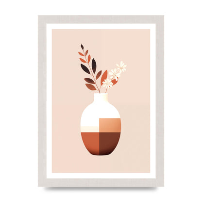 Boho Vase Simplicity Clean Riso Print