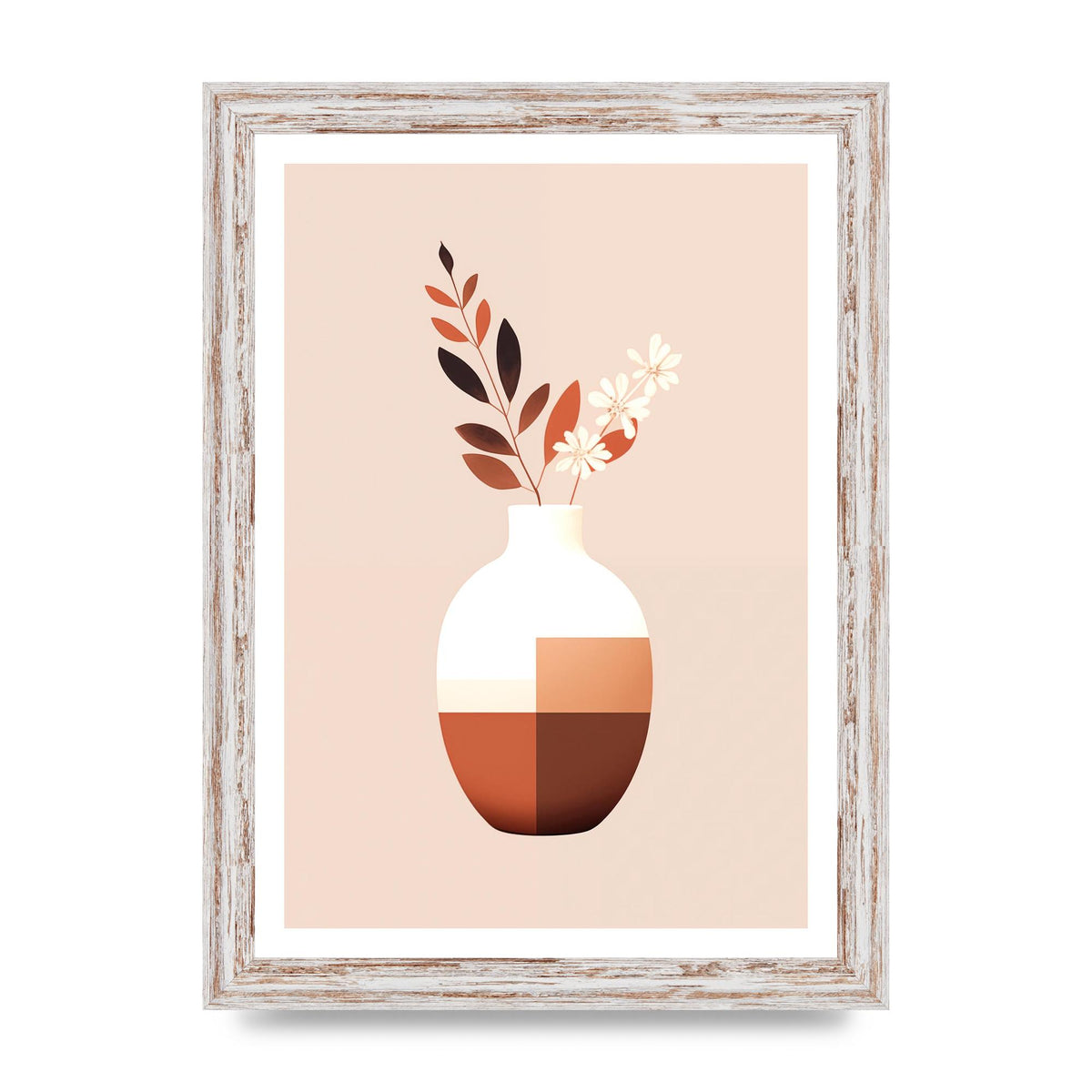 Boho Vase Simplicity Clean Riso Print