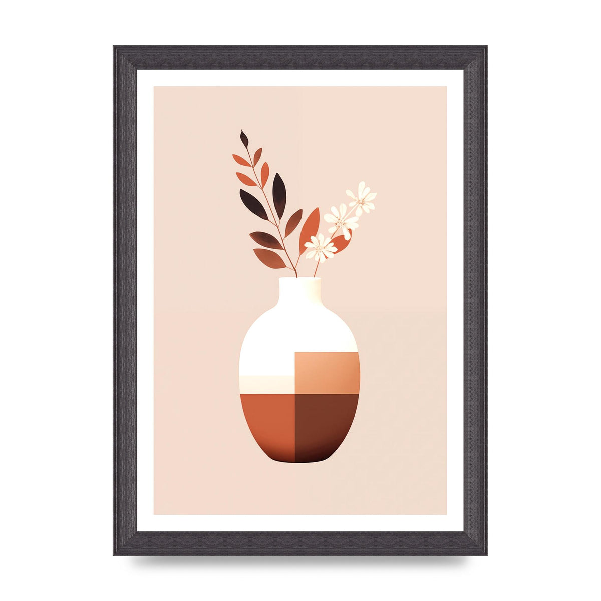 Boho Vase Simplicity Clean Riso Print