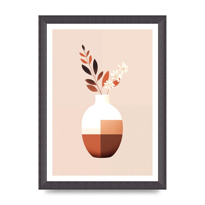 Boho Vase Simplicity Clean Riso Print