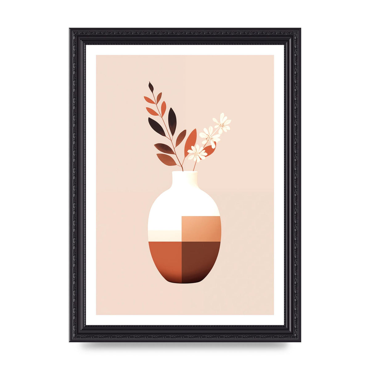 Boho Vase Simplicity Clean Riso Print