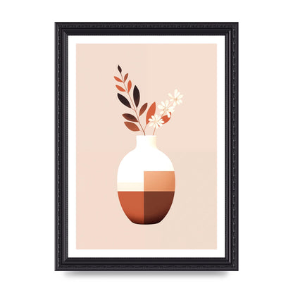 Boho Vase Simplicity Clean Riso Print