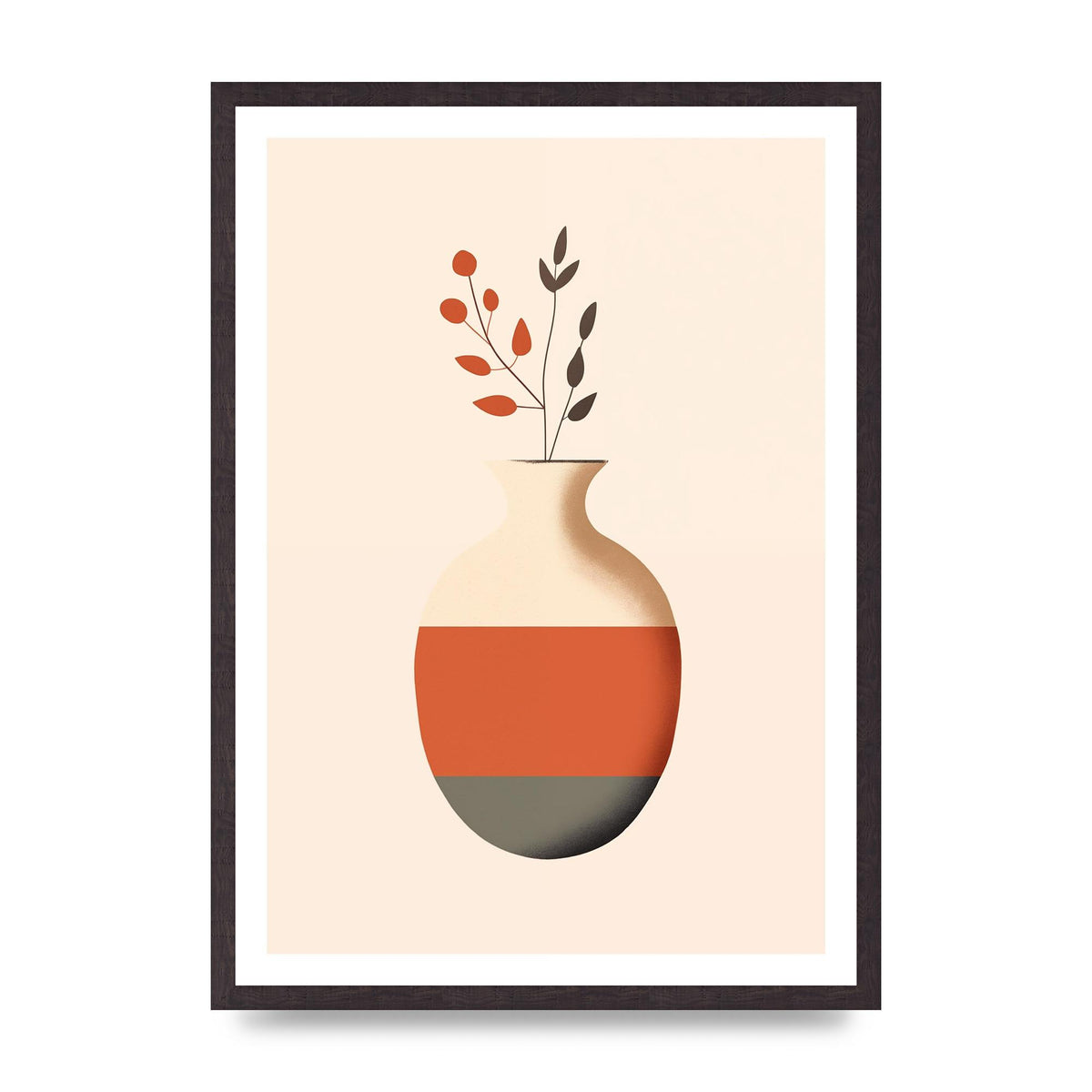 Refined Boho Vase in Earthy Tones