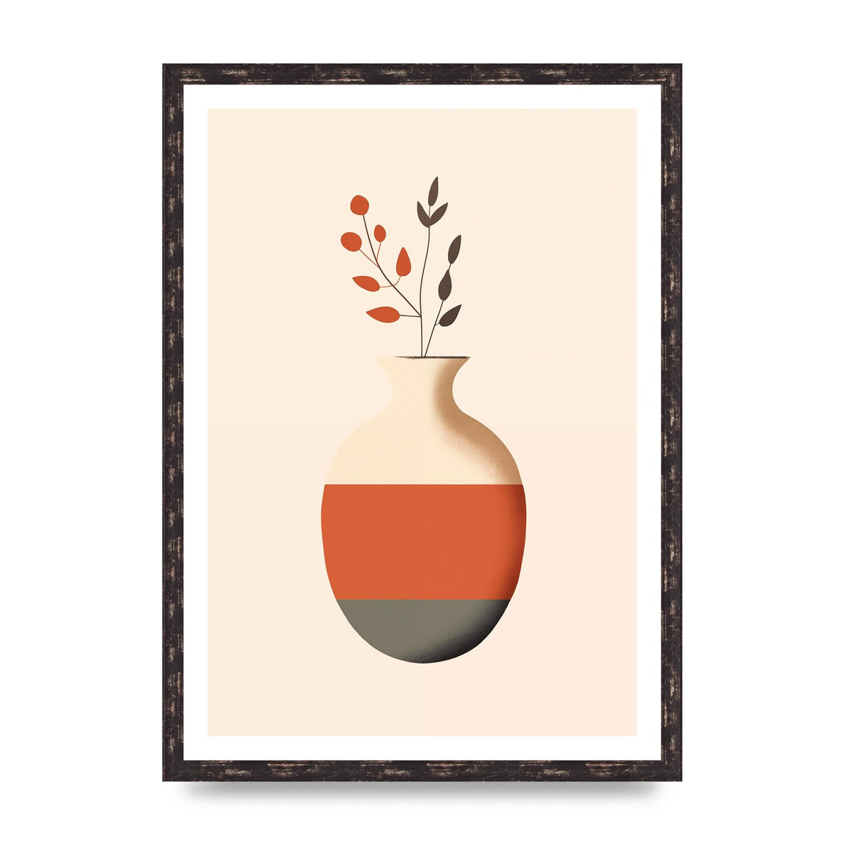 Refined Boho Vase in Earthy Tones