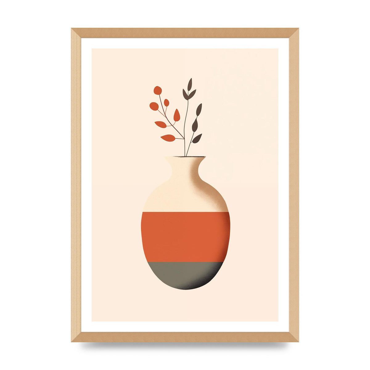 Refined Boho Vase in Earthy Tones