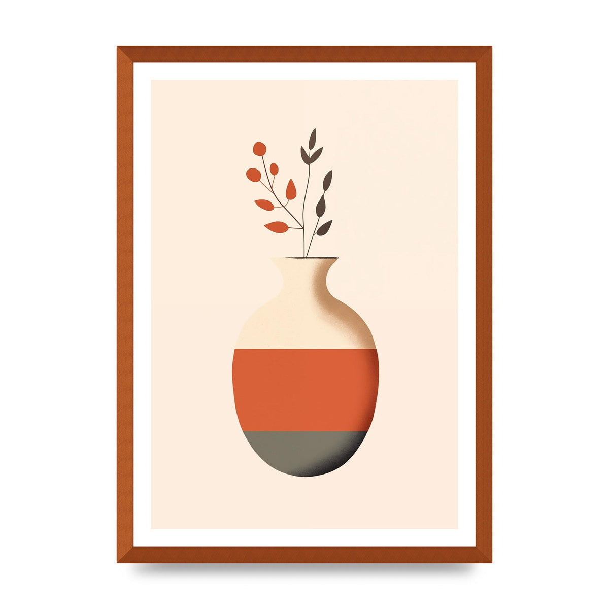 Refined Boho Vase in Earthy Tones