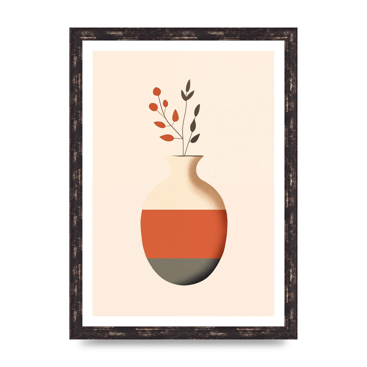 Refined Boho Vase in Earthy Tones