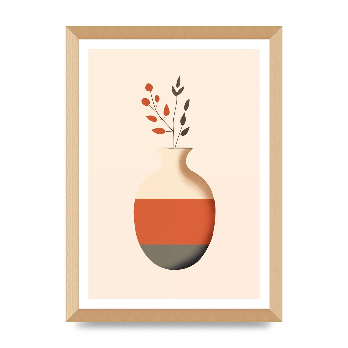 Refined Boho Vase in Earthy Tones