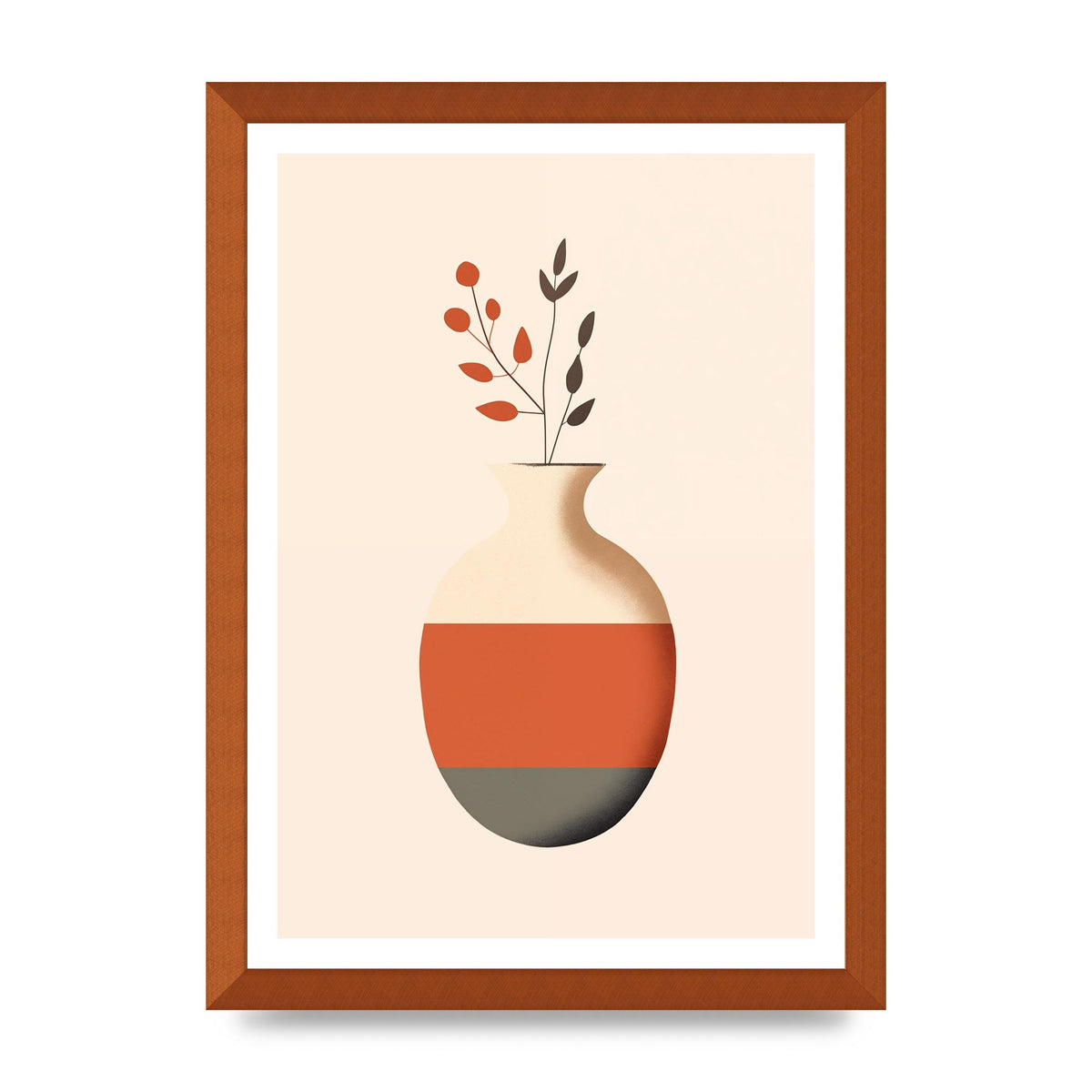 Refined Boho Vase in Earthy Tones