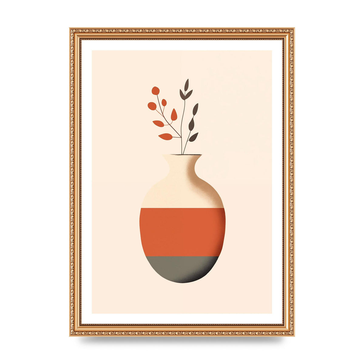 Refined Boho Vase in Earthy Tones