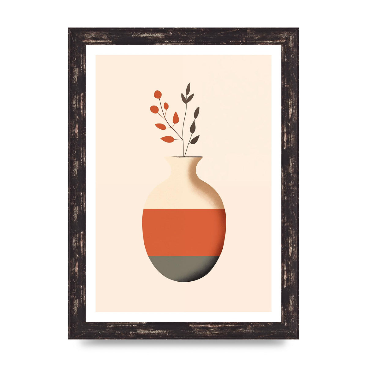 Refined Boho Vase in Earthy Tones