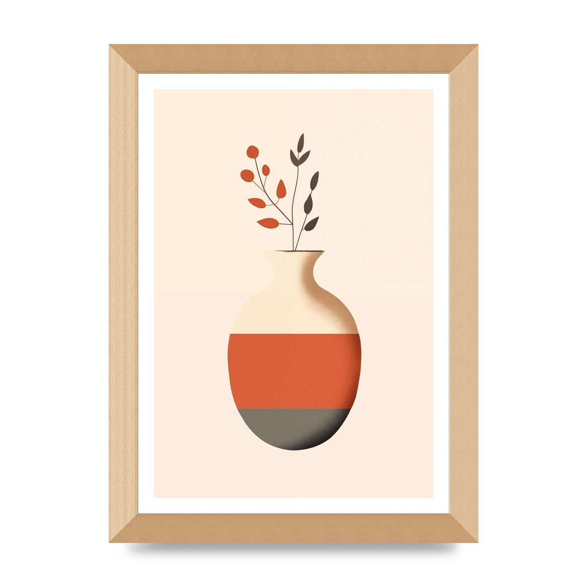 Refined Boho Vase in Earthy Tones