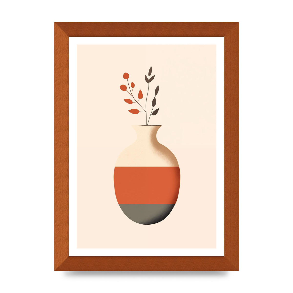Refined Boho Vase in Earthy Tones