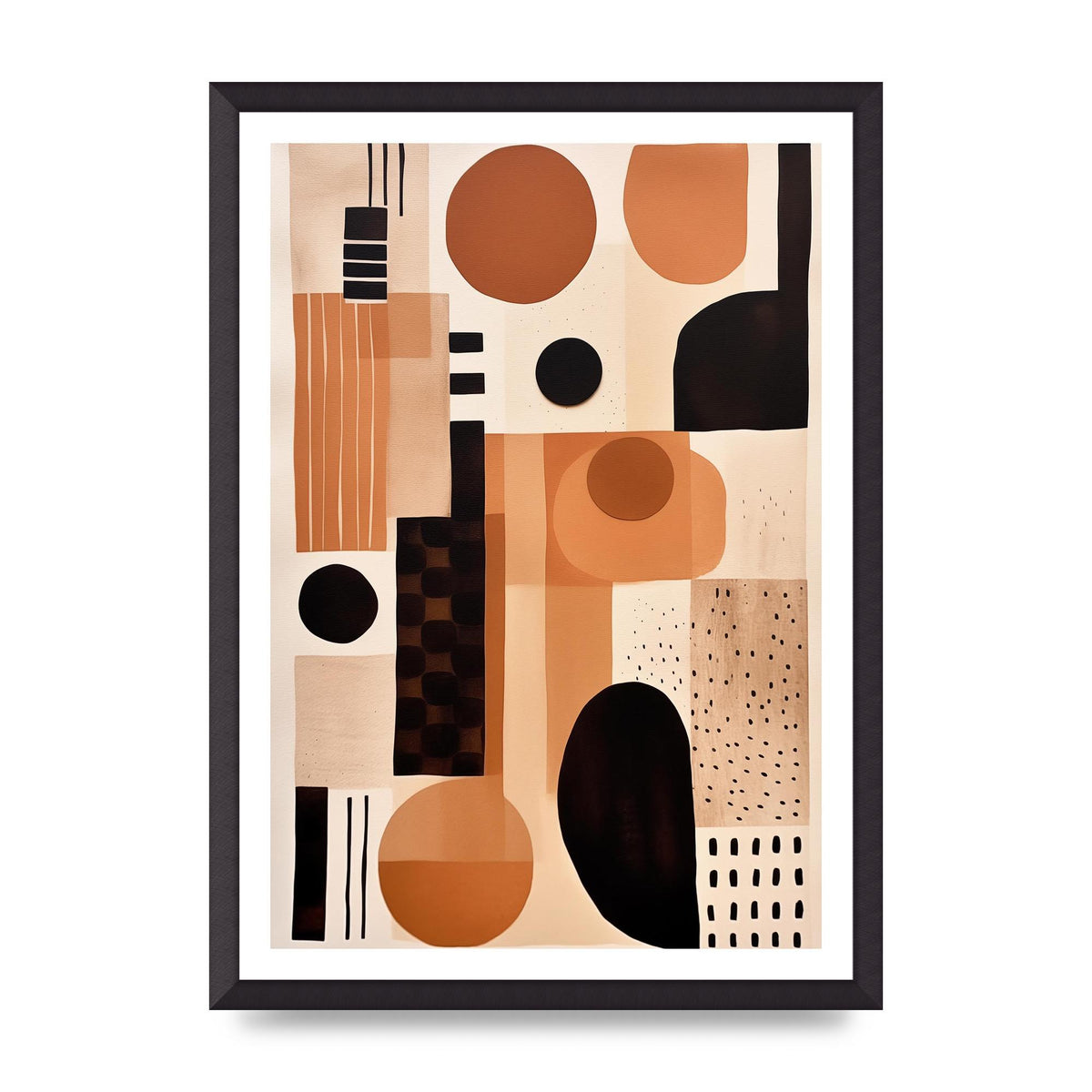 Cream Boho Abstraction Minimalist Art