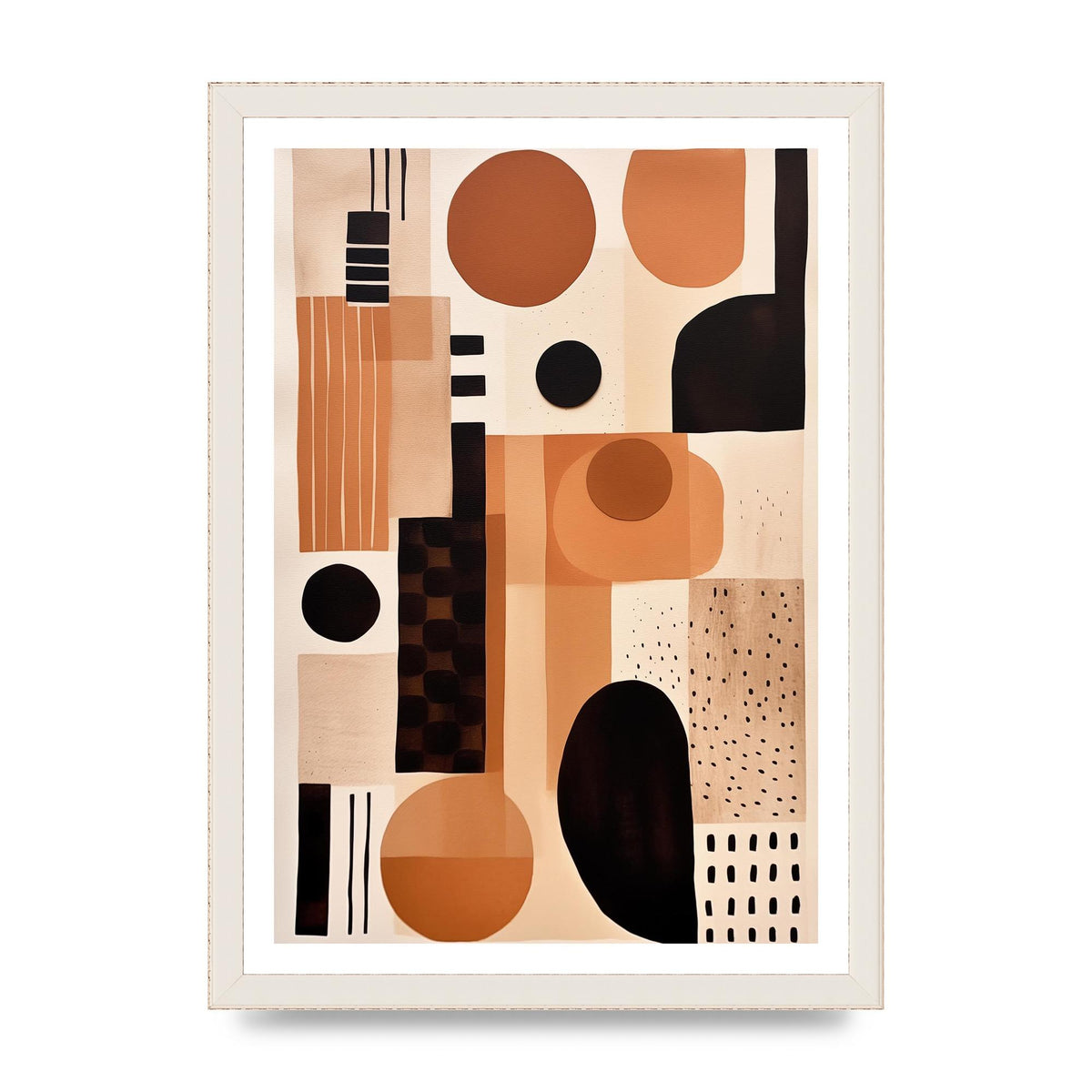 Cream Boho Abstraction Minimalist Art