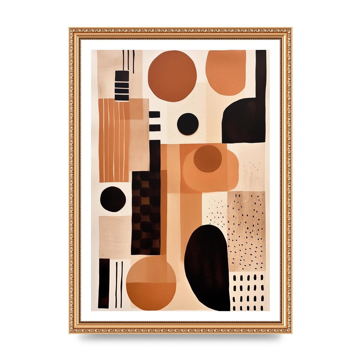 Cream Boho Abstraction Minimalist Art