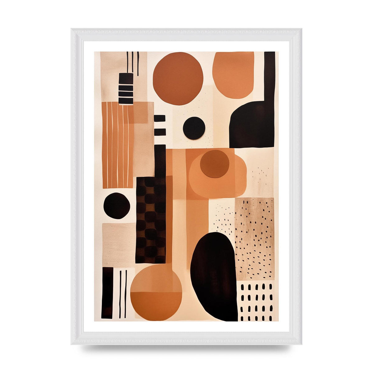 Cream Boho Abstraction Minimalist Art