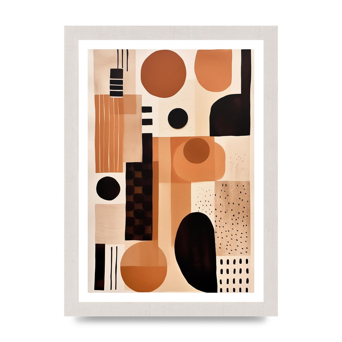 Cream Boho Abstraction Minimalist Art