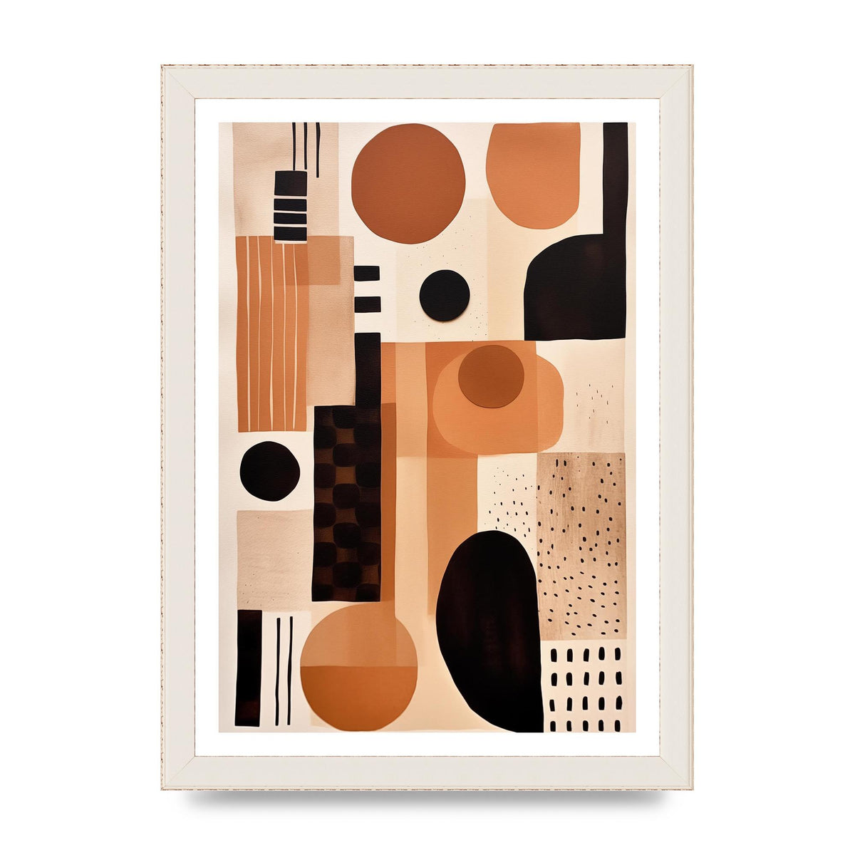 Cream Boho Abstraction Minimalist Art
