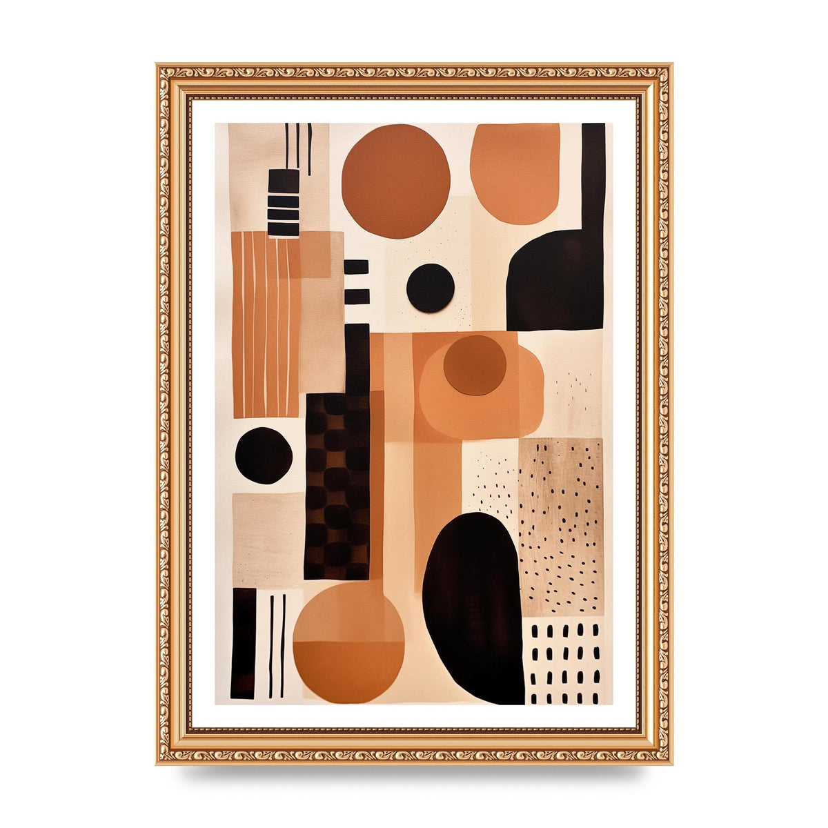 Cream Boho Abstraction Minimalist Art