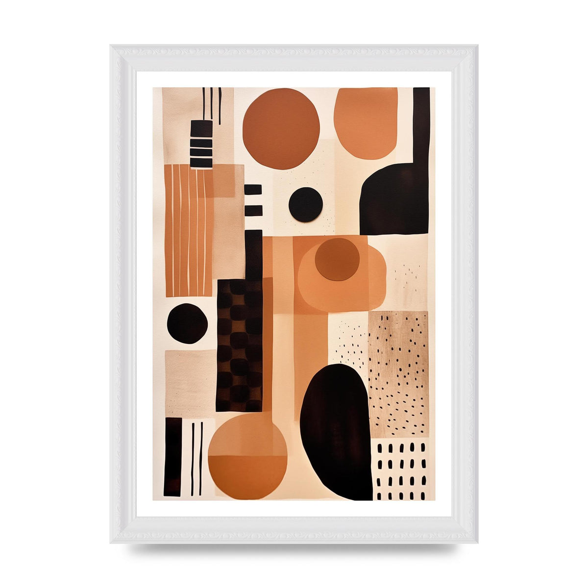 Cream Boho Abstraction Minimalist Art
