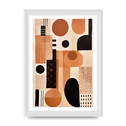 Cream Boho Abstraction Minimalist Art