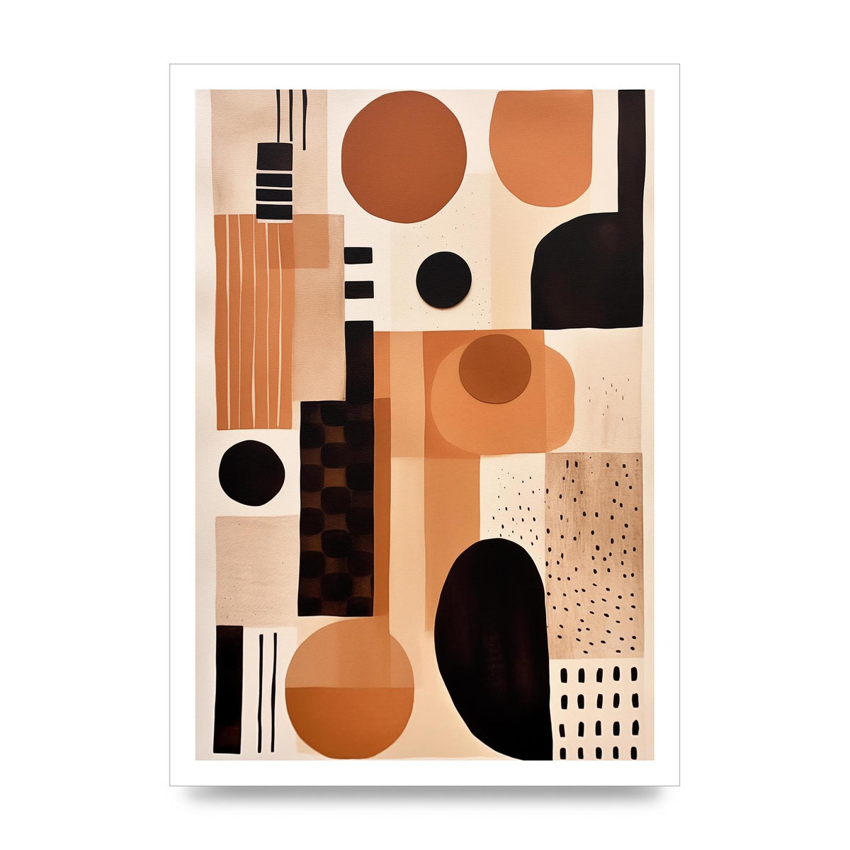 Cream Boho Abstraction Minimalist Art