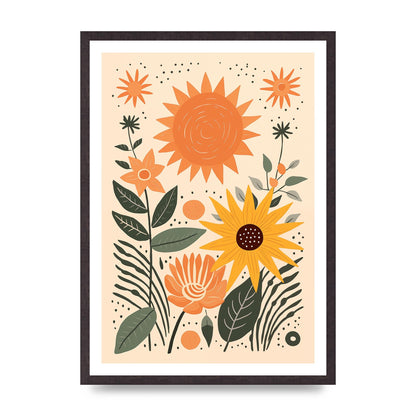 Celestial Boho Calm Sun and Moon Art