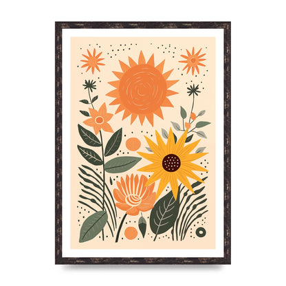 Celestial Boho Calm Sun and Moon Art