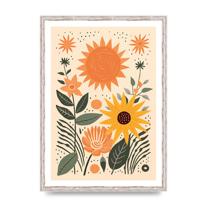 Celestial Boho Calm Sun and Moon Art