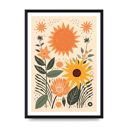 Celestial Boho Calm Sun and Moon Art