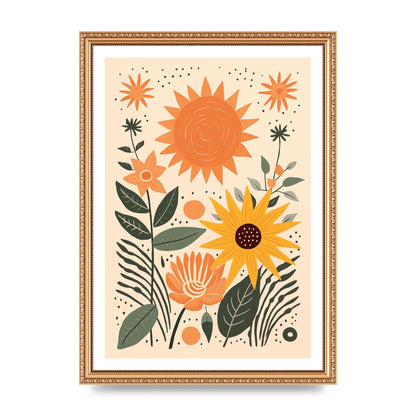 Celestial Boho Calm Sun and Moon Art