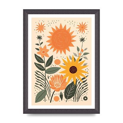 Celestial Boho Calm Sun and Moon Art